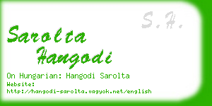 sarolta hangodi business card